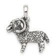 Aries The Ram Zodiac Symbol Charm Pendant in Real 925 Sterling Silver