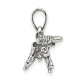 Taurus The Bull Zodiac Symbol Charm Pendant in Real 925 Sterling Silver