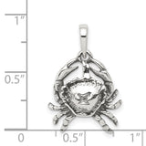 Cancer Crab Zodiac Symbol Charm Pendant in Real 925 Sterling Silver