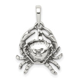 Cancer Crab Zodiac Symbol Charm Pendant in Real 925 Sterling Silver