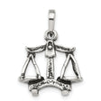 Libra Scales Zodiac Sign Charm Pendant in Real 925 Sterling Silver