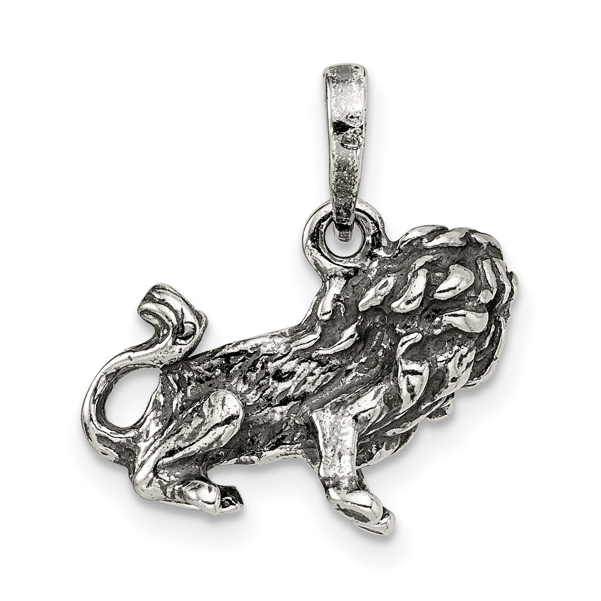 Leo Lion Zodiac Charm Pendant in Real 925 Sterling Silver