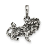 Leo Lion Zodiac Charm Pendant in Real 925 Sterling Silver