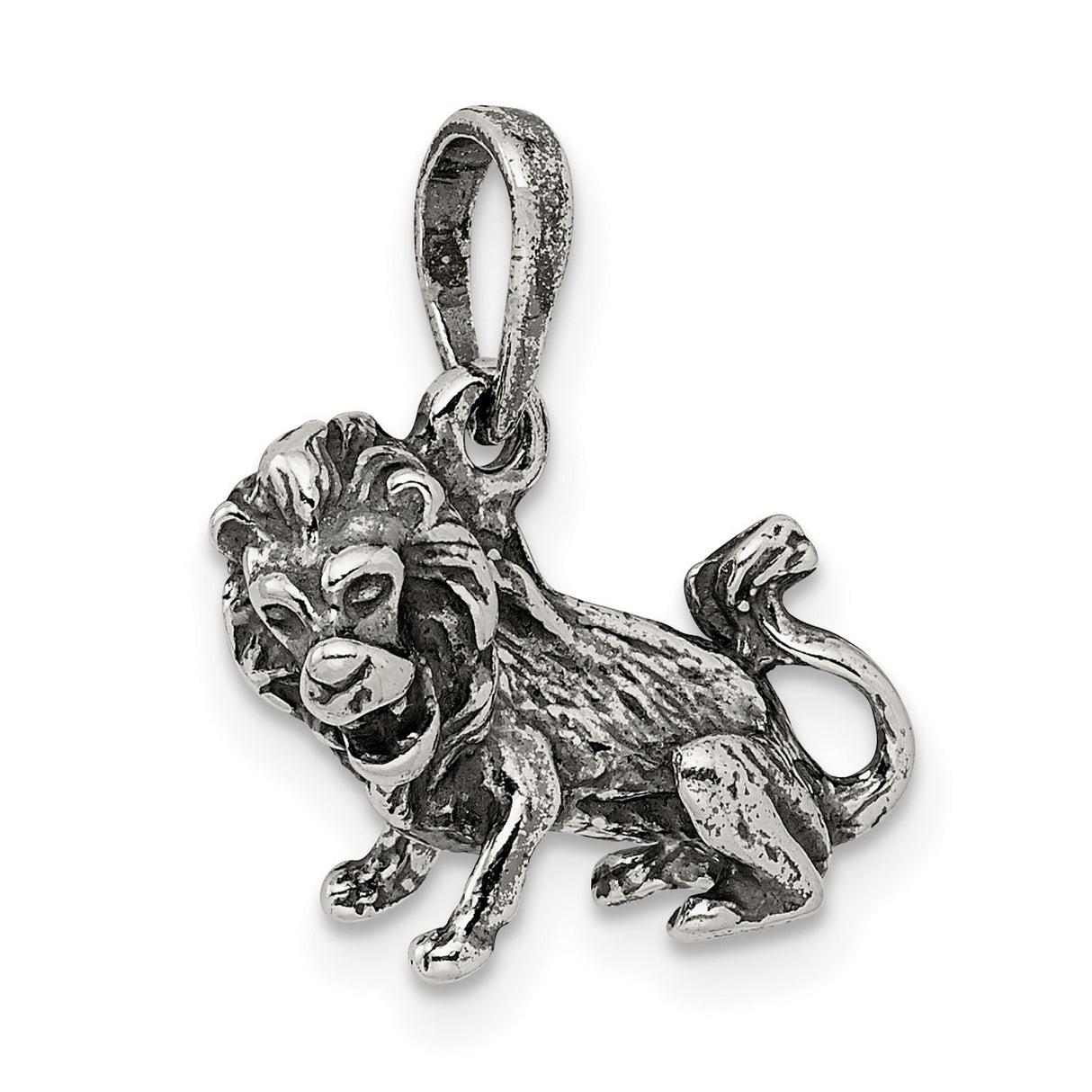 Leo Lion Zodiac Charm Pendant in Real 925 Sterling Silver