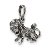 Leo Lion Zodiac Charm Pendant in Real 925 Sterling Silver