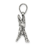 Capricorn Goat Zodiac Symbol Charm Pendant in Real 925 Sterling Silver