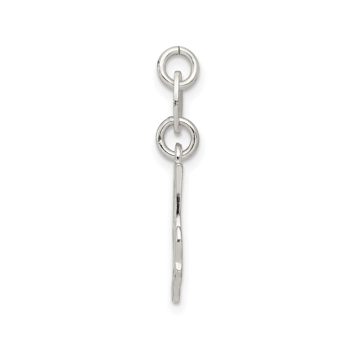 Sterling Silver Initial A Pendant with Cursive Script Design, Personalized Alphabet Charm
