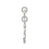 Sterling Silver Letter G Pendant, Script Initial Charm with Flowing Cursive Design