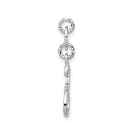 Sterling Silver Letter G Pendant, Script Initial Charm with Flowing Cursive Design