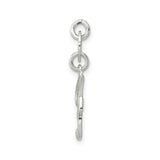 Sterling Silver Initial J Pendant Charm, Script Monogram Letter Jewelry for Necklace or Bracelet