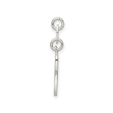 Sterling Silver Letter G Pendant Charm, Polished Script Initial Monogram Jewelry for Women