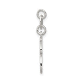 Sterling Silver Script Initial R Pendant, Polished Cursive Letter Charm