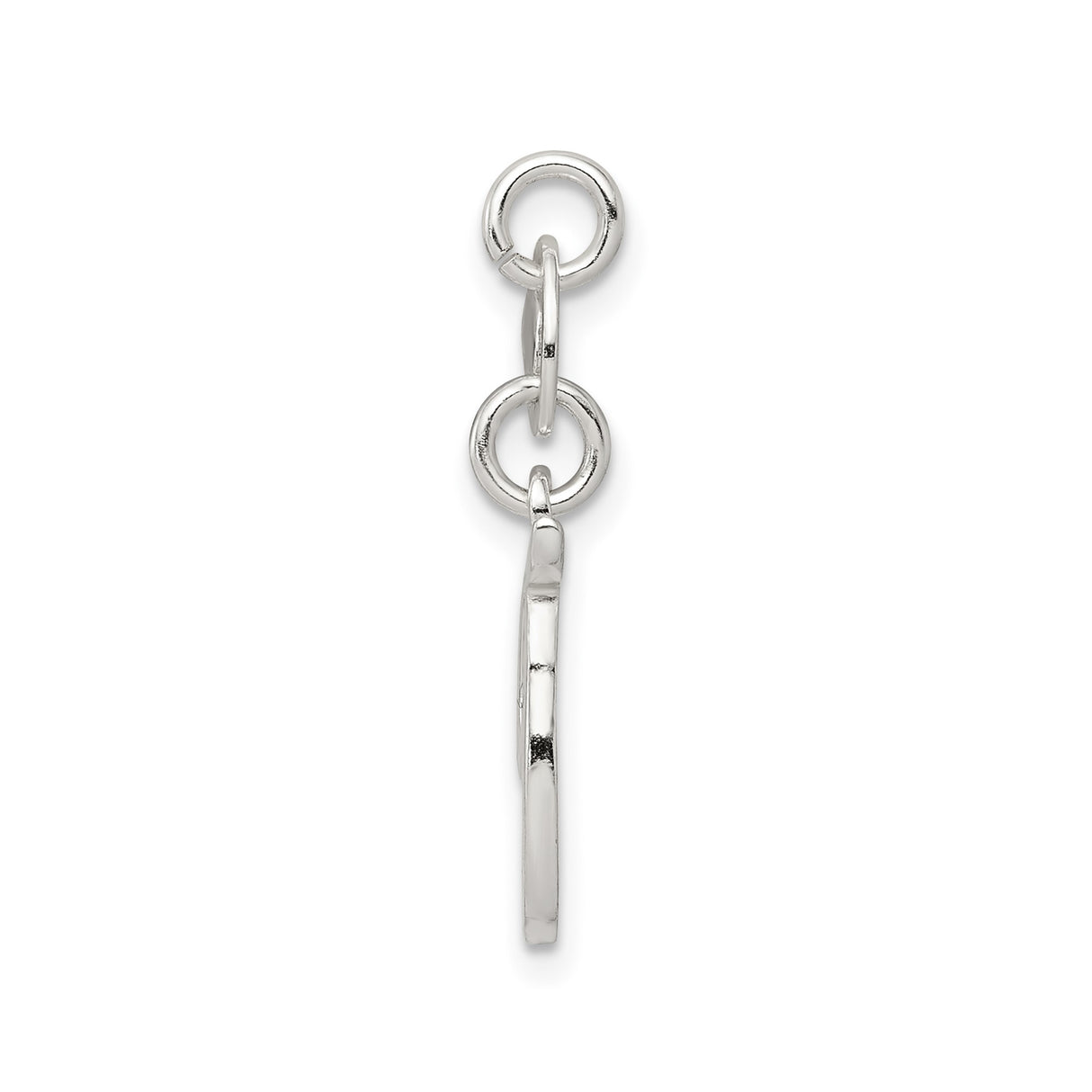 Sterling Silver Initial J Pendant Charm, Cursive Script Letter for Women