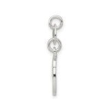 Sterling Silver Initial J Pendant Charm, Cursive Script Letter for Women