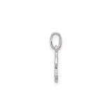 Sterling Silver Initial C Pendant Charm, Polished Block Letter Monogram Jewelry