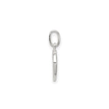 Sterling Silver Pendant Charm with Polished Letter D, Initial Monogram Design