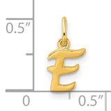 Polished Letter E Initial Charm Pendant in Real 925 Sterling SIlver