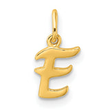 Polished Letter E Initial Charm Pendant in Real 925 Sterling SIlver