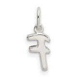 Initial F Charm Pendant in Real 925 Sterling Silver