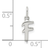 Initial F Charm Pendant in Real 925 Sterling Silver