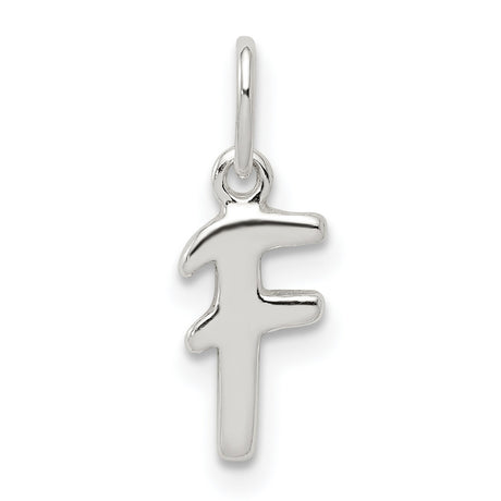 Initial F Charm Pendant in Real 925 Sterling Silver