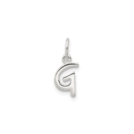 Sterling Silver Lowercase G Pendant, Minimalist Alphabet Charm Necklace