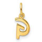 Polished Letter G Initial Charm Pendant in Real 925 Sterling SIlver