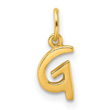 Polished Letter G Initial Charm Pendant in Real 925 Sterling SIlver