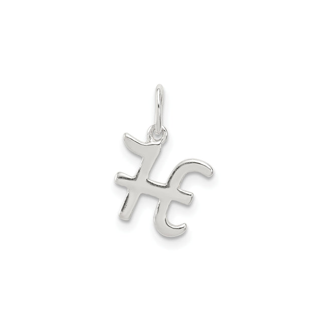 Sterling Silver Pisces Zodiac Pendant, Celestial Astrology Charm for Women