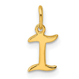 Polished Letter I Initial Charm Pendant in Real 925 Sterling SIlver