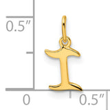 Polished Letter I Initial Charm Pendant in Real 925 Sterling SIlver