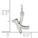 Initial K Charm Pendant in Real 925 Sterling Silver