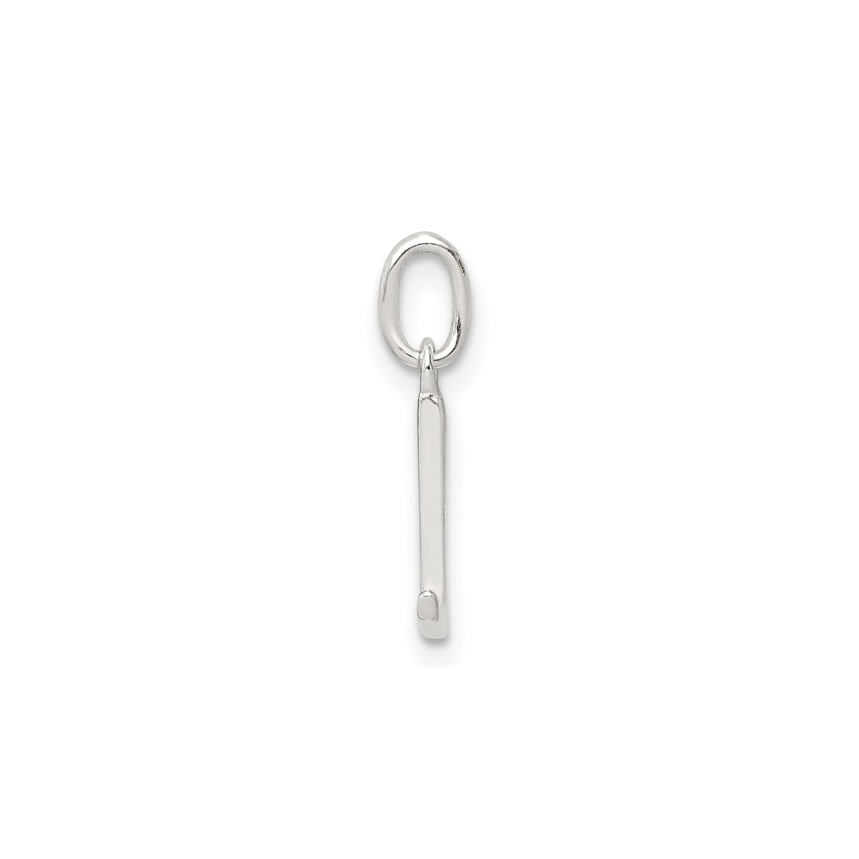 Sterling Silver Initial L Pendant, Sleek Modern Letter Charm for Women and Unisex Wear
