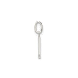Sterling Silver Initial L Pendant, Sleek Modern Letter Charm for Women and Unisex Wear