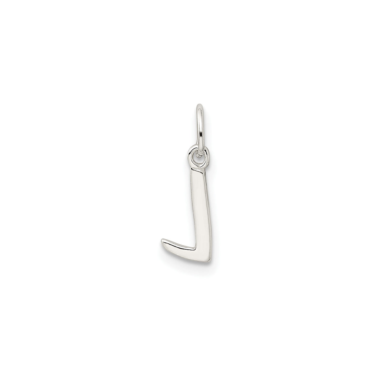 Sterling Silver Initial L Pendant, Sleek Modern Letter Charm for Women and Unisex Wear