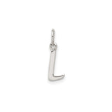 Sterling Silver Initial L Pendant, Sleek Modern Letter Charm for Women and Unisex Wear
