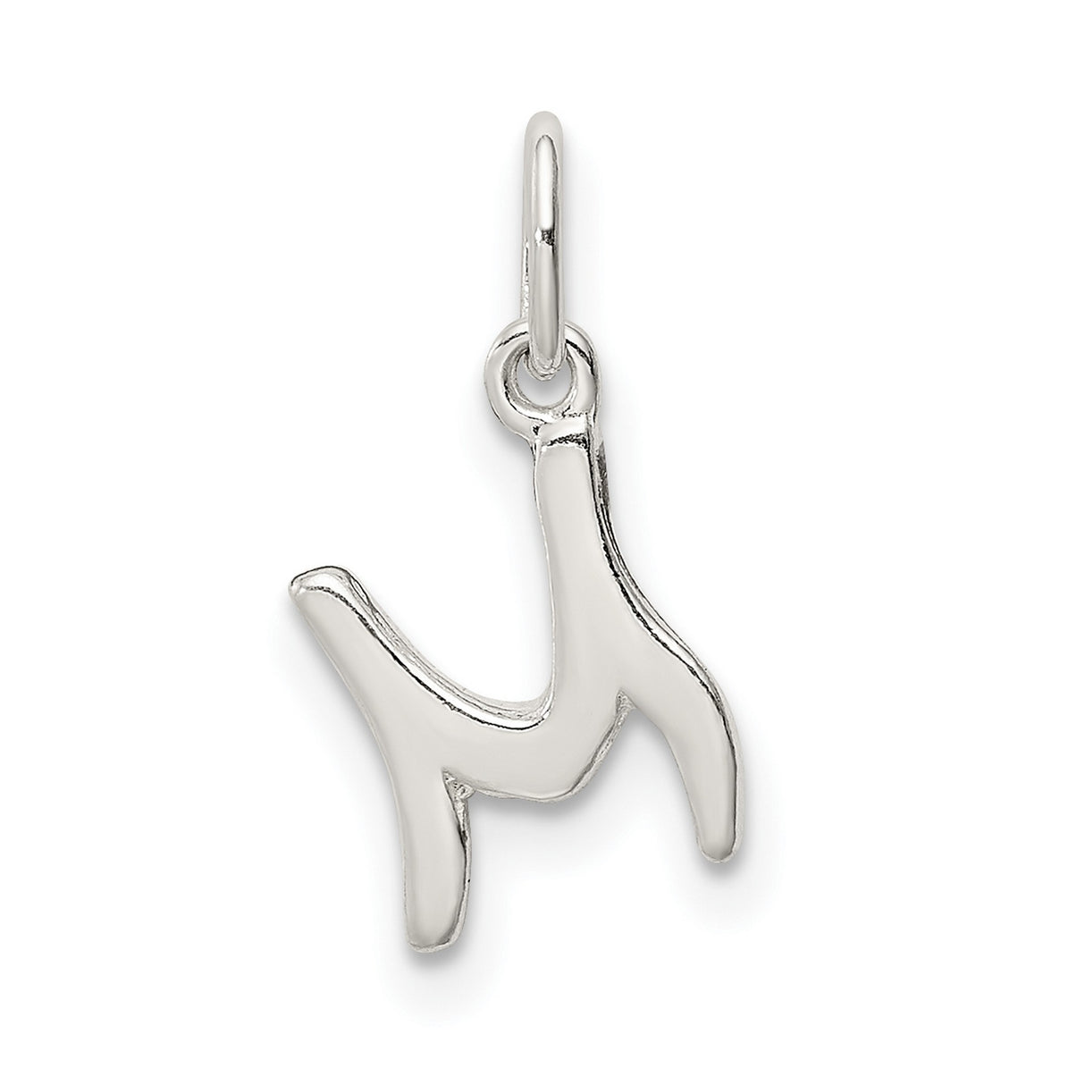 Initial M Charm Pendant in Real 925 Sterling Silver