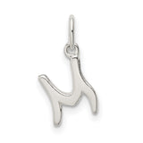 Initial M Charm Pendant in Real 925 Sterling Silver