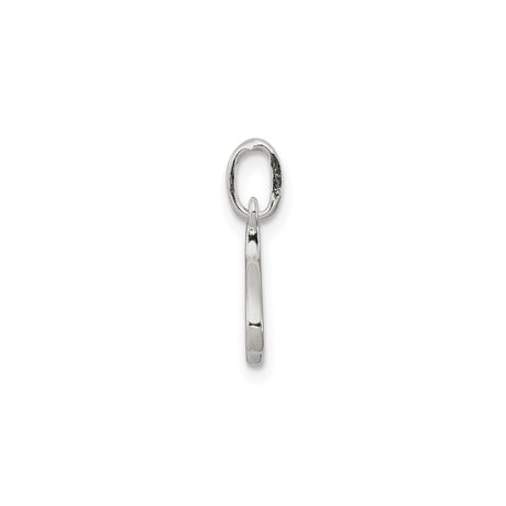 Sterling Silver Initial N Pendant, Script Style Letter Charm, Dainty Monogram Jewelry for Women