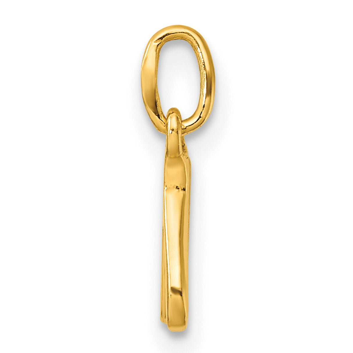 Polished Letter N Initial Charm Pendant in Real 925 Sterling SIlver