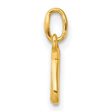 Polished Letter N Initial Charm Pendant in Real 925 Sterling SIlver