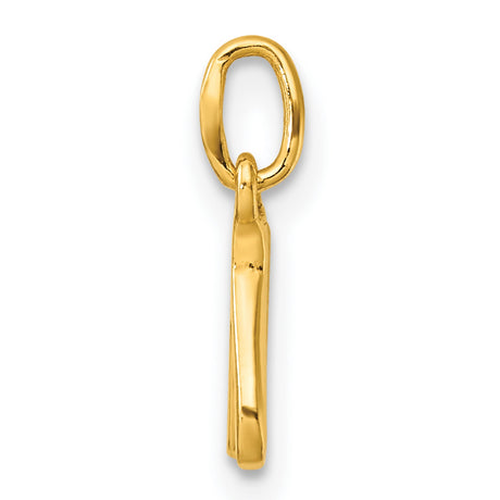 Polished Letter N Initial Charm Pendant in Real 925 Sterling SIlver