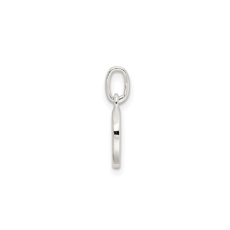 Sterling Silver G Initial Pendant Charm, Open Script Monogram Design for Women