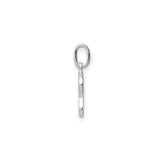 Sterling Silver Letter R Pendant Charm, Cursive Script Initial Jewelry for Women or Unisex Wear