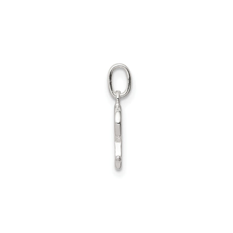 Sterling Silver Letter R Pendant Charm, Cursive Script Initial Jewelry for Women or Unisex Wear
