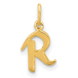 Polished Letter R Initial Charm Pendant in Real 925 Sterling SIlver