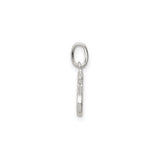 Sterling Silver S Pendant, Polished Initial Letter Charm, Monogram Jewelry for Women or Unisex