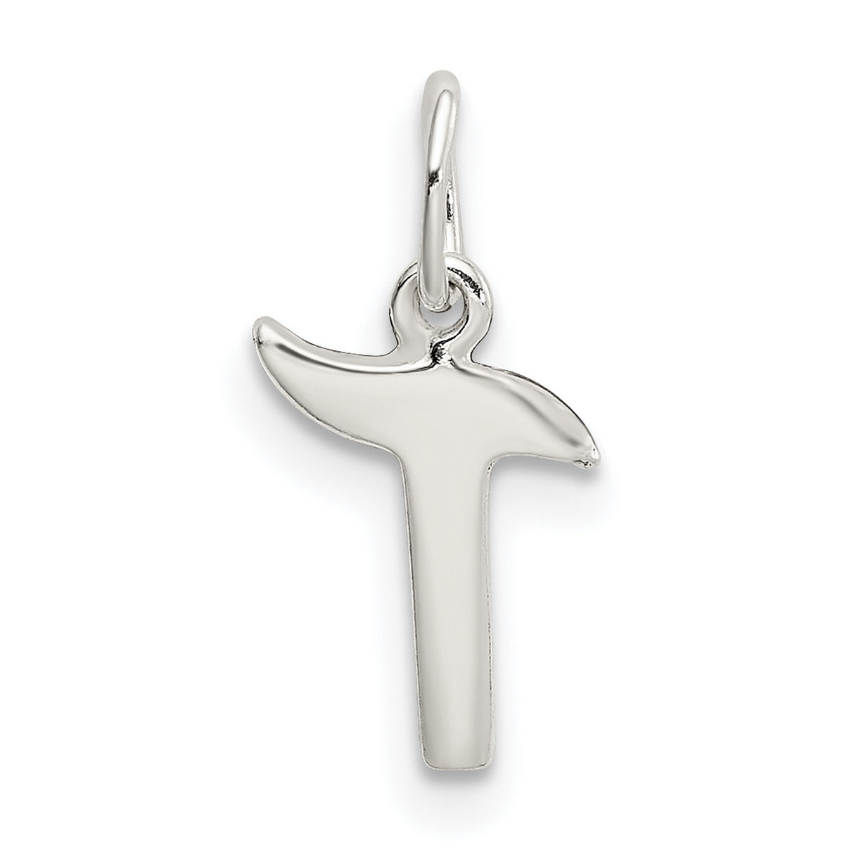 Initial T Charm Pendant in Real 925 Sterling Silver