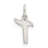Initial T Charm Pendant in Real 925 Sterling Silver