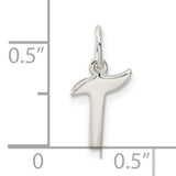 Initial T Charm Pendant in Real 925 Sterling Silver